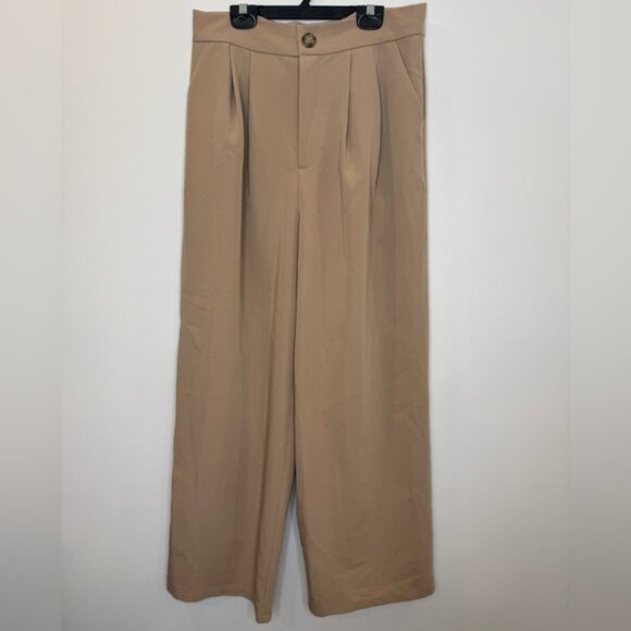 Dailystory Tan Pleated trousers Pants size medium - Picture 1 of 8